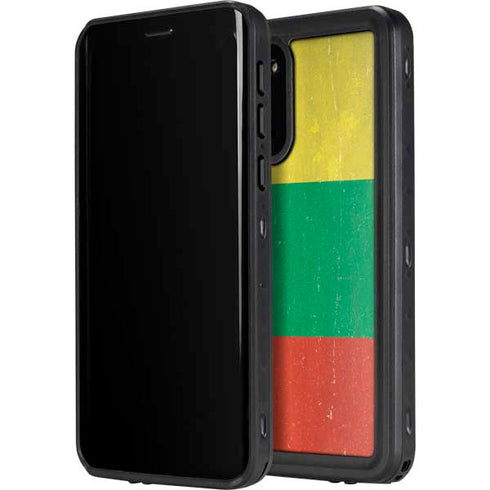Lithuania Flag Distressed Galaxy S20 Plus Waterproof Case